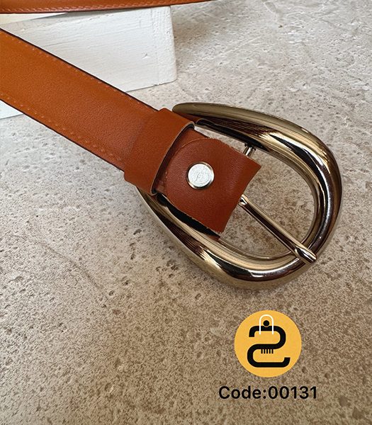 کمربند زنانه پلوتون عسلی نقره ای کد 00131 خورشید کالکشن