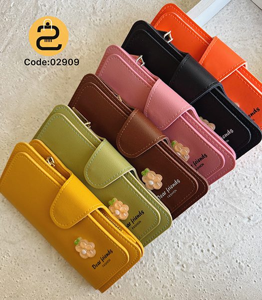 کیف پول زنانه برگ کد 02909 خورشید کالکشن