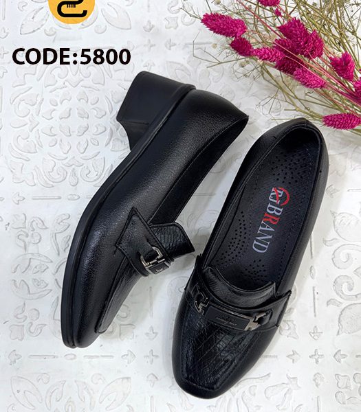 کفش کالج زنانه فریال کد 5800 - مشکی - خورشیدکالکشن