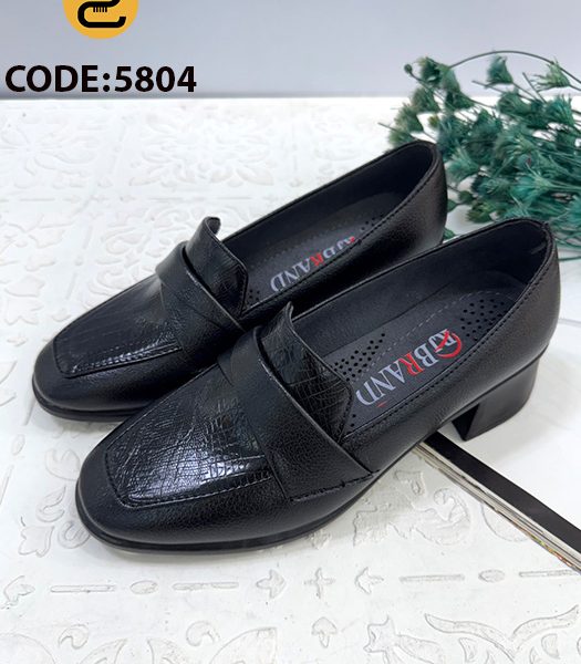 کفش کالج زنانه یارناز کد 5804 - مشکی - خورشید کالکشن