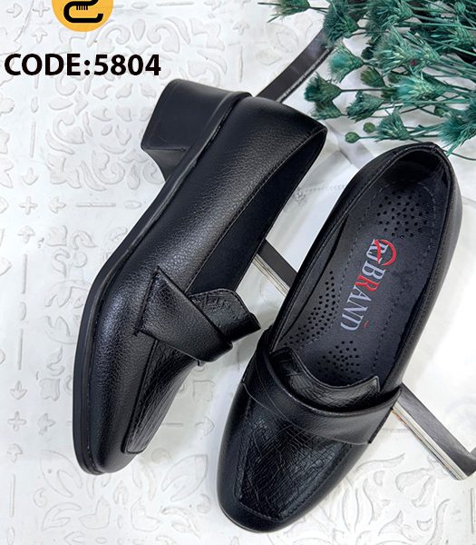 کفش کالج زنانه یارناز کد 5804 - مشکی - خورشید کالکشن
