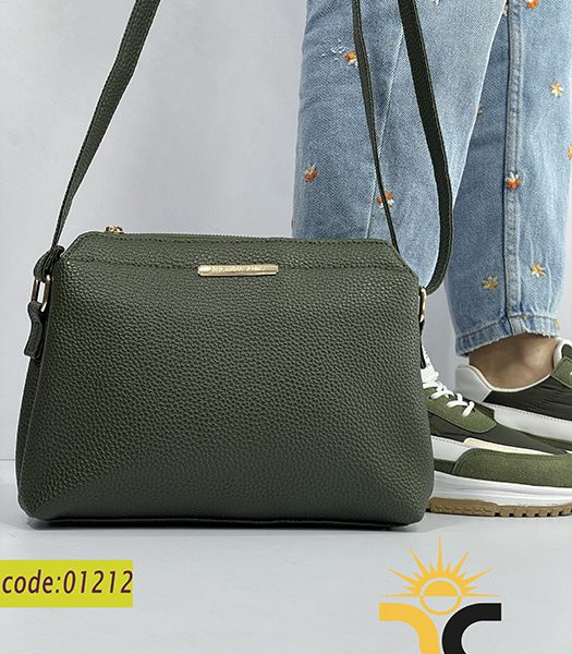 کیف درسا رنگ سبز کد 01212 - خورشید کالکشن