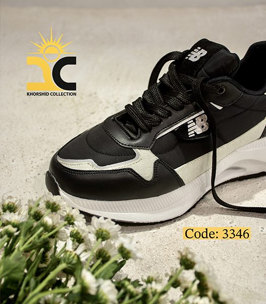کفش کتونی زنانه نسیم کد 3346 رنگ مشکی - خورشید کالکشن