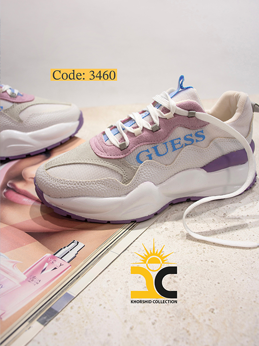 کفش کتونی زنانه راینا کد 3460 رنگ یاسی - خورشید کالکشن