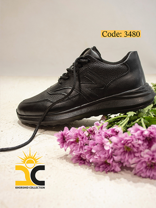 کفش کتونی زنانه ملیکا کد 3480 رنگ مشکی - خورشید کالکشن
