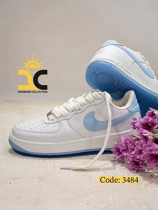 کفش کتونی زنانه مهرانا کد 3484 رنگ سفید آبی - خورشید کالکشن