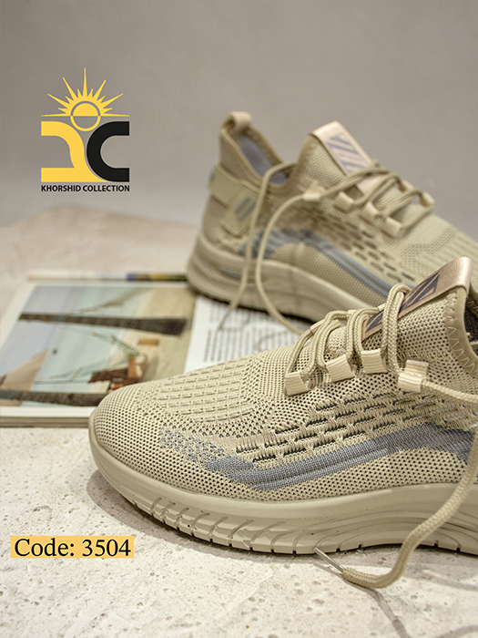 کفش کتونی زنانه کارینا کد 3504 رنگ کرمی - خورشید کالکشن