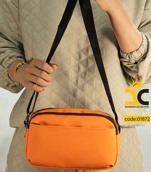 کیف دخترانه آدنا رنگ نارنجی کد 01872 - خورشید کالکشن