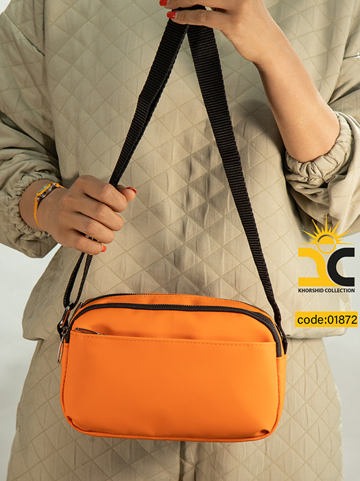 کیف دخترانه آدنا رنگ نارنجی کد 01872 - خورشید کالکشن