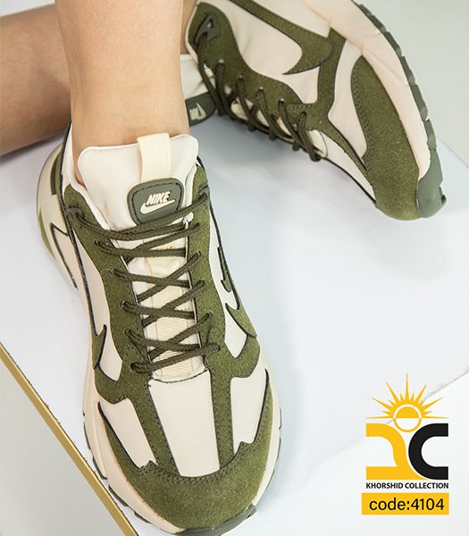 کفش کتونی زنانه طناز رنگ سبز کد 4104 - خورشید کالکشن