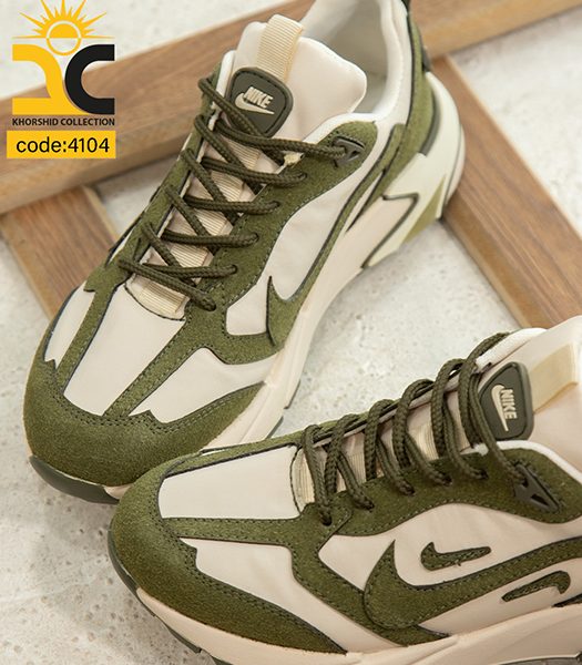 نمای نزدیک از کفش کتونی زنانه طناز رنگ سبز کد 4104 - خورشید کالکشن