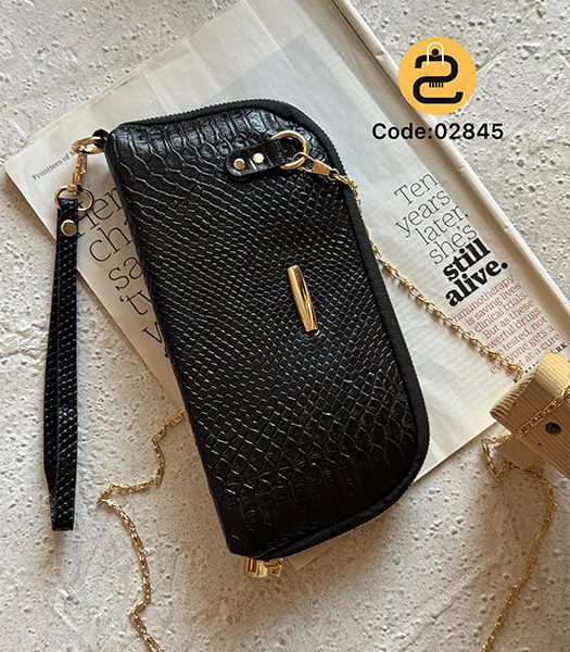 کیف پول زنانه آزیتا کد 02845 مدل مشکی ماری خورشید کالکشن