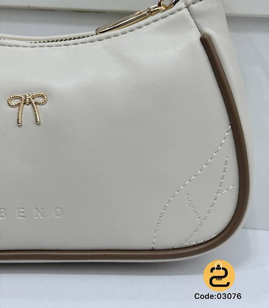 کیف دخترانه پاپیون کد 03076 -کرمی - خورشید کالکشن