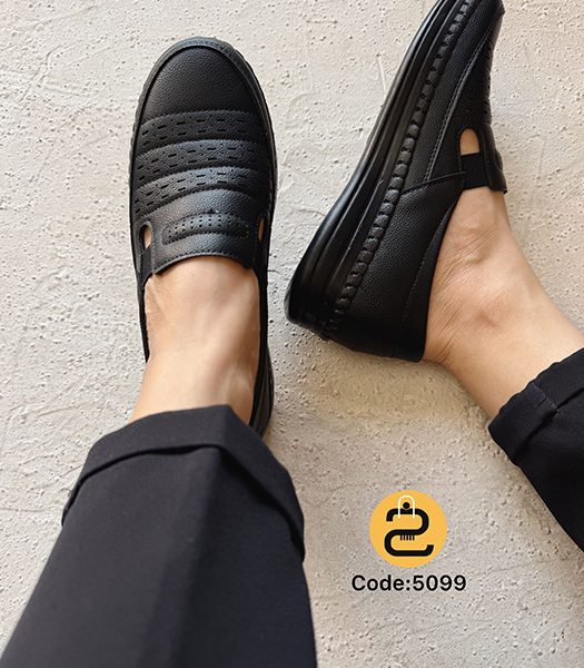 کفش طبی زنانه ترنم کد 5099 - مشکی -خورشید کالکشن