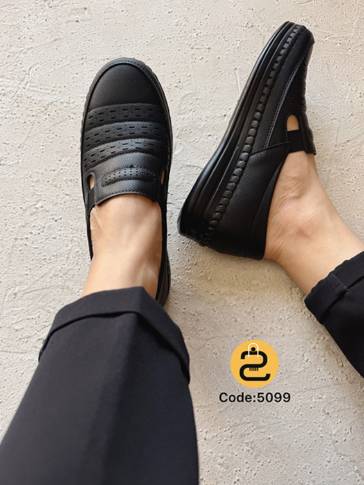 کفش طبی زنانه ترنم کد 5099 - مشکی -خورشید کالکشن