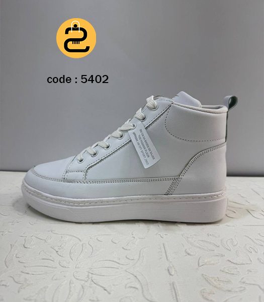 کفش کتونی ساقه دار زنانه های مد کد 5402-سفید- خورشید کالکشن