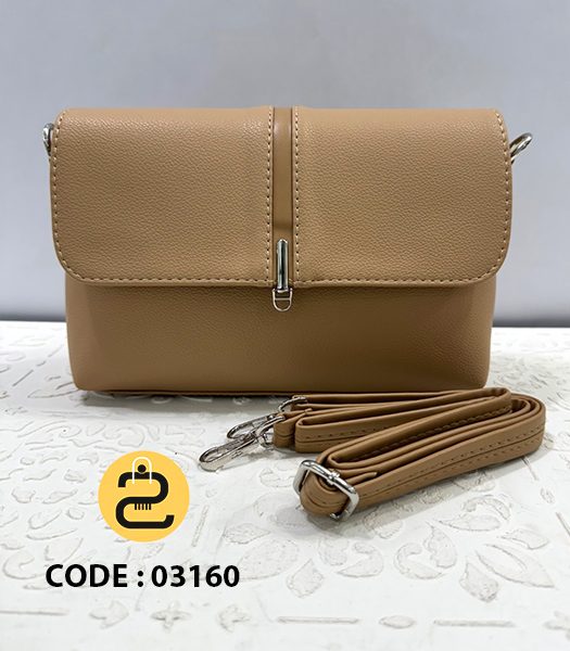 کیف دخترانه دلالو کد 03160 - کرم تیره - خورشید کالکشن