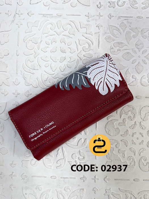 کیف پول زنانه گلبرگ کد 02937 خورشید کا کیف پول زنانه گلبرگ کد 02937 - زرشکی - خورشید کالکشن