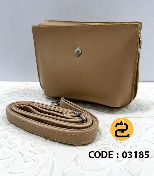 کیف دخترانه پانیا کد 03185 - کرم تیره - خورشید کالکشن