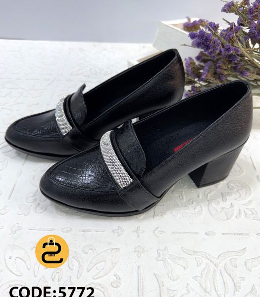 کفش مجلسی زنانه الیکا کد 5772 - مشکی- خورشید کالکشن