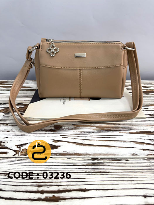 کیف دخترانه دلوان کد 03236 - کرم تیره - خورشید کالکشن