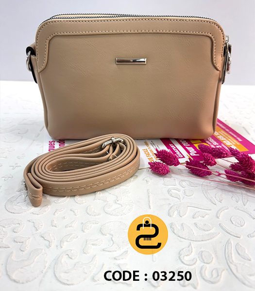 کیف دخترانه خاتون کد 03250 - کرم تیره - خورشید کالکشن