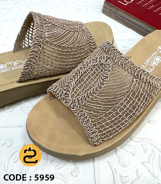 کفش صندل زنانه آیلار کد 5959 - نسکافه ای- خورشیدکالکشن