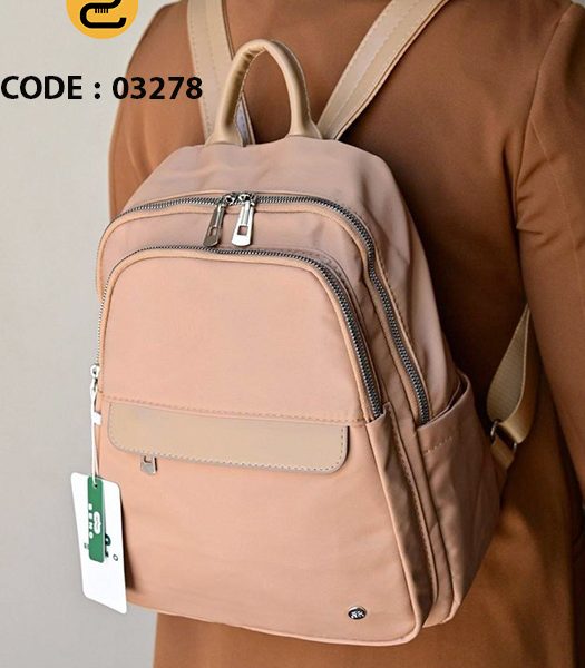 کیف کوله پشتی دخترانه هیلا کد 03278 - کرم - خورشیدکالکشن
