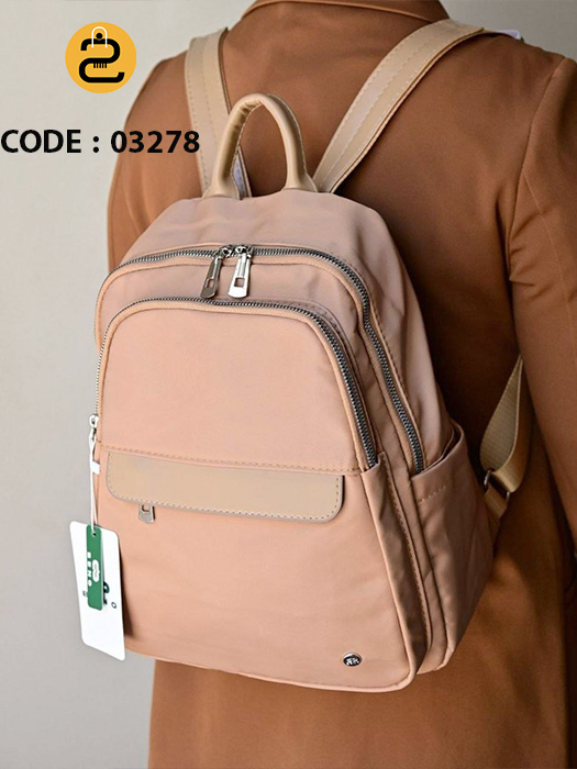 کیف کوله پشتی دخترانه هیلا کد 03278 - کرم - خورشیدکالکشن
