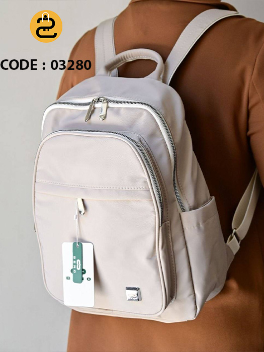 کیف کوله پشتی دخترانه ویدا کد ۰۳۲80 - کرمی - خورشید کالکشن