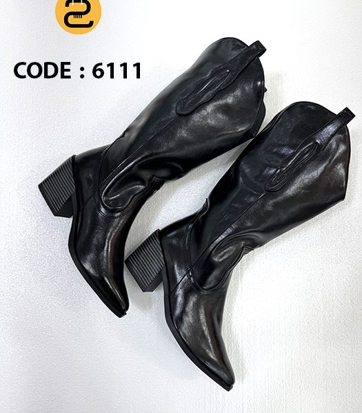 کفش بوت دخترانه اسپانیش رز کد 6111 - مشکی - خورشید کالکشن